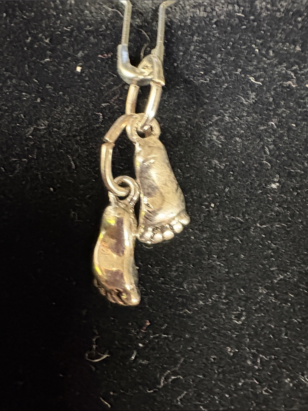 Silver Baby Foot Charm - Picture 3 of 5